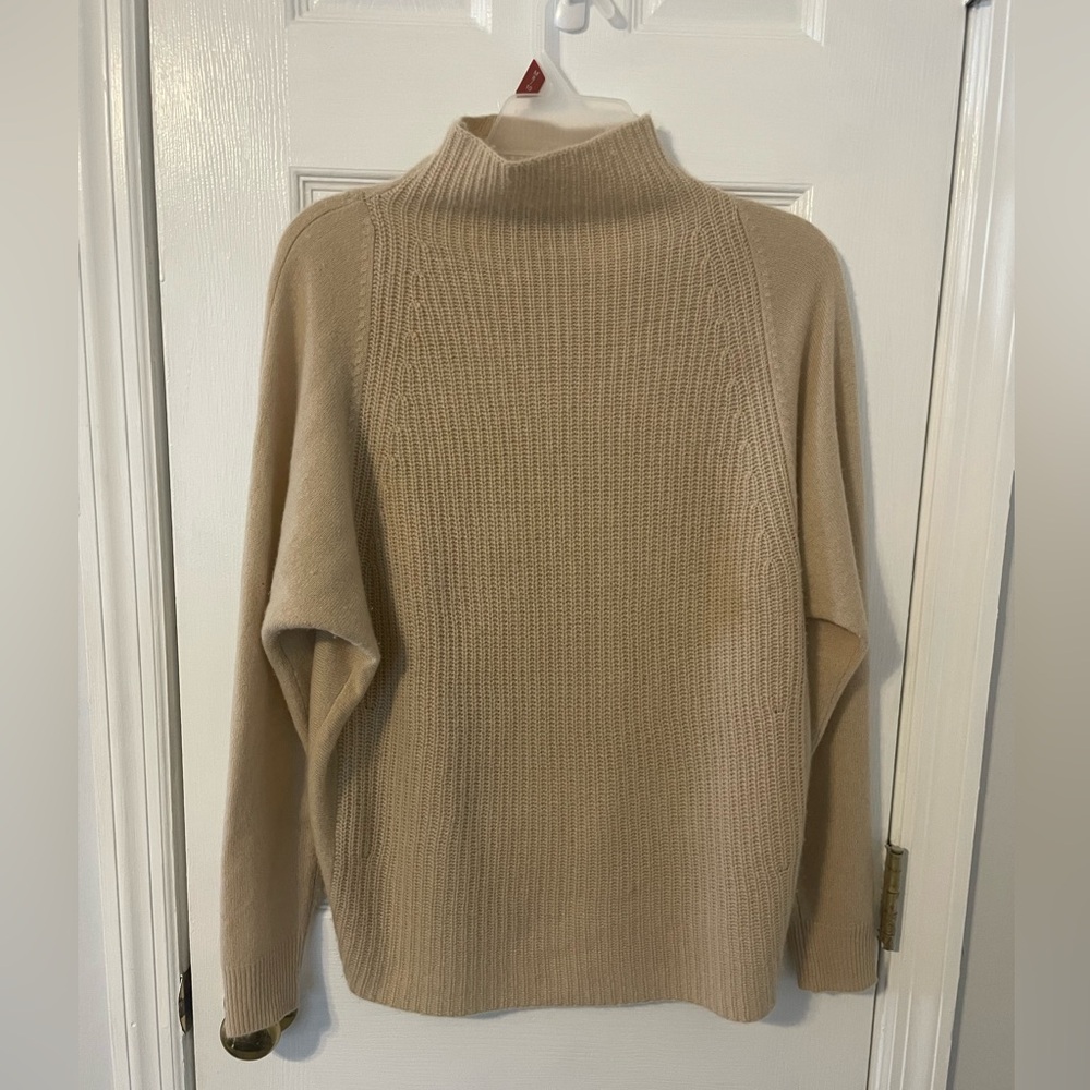 Tan Tahari Pure Luxe 100% Cashmere Mock Neck Sweater
